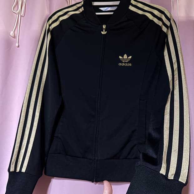 아디다스 져지 아디다스 파이어버드 불꽃져지 아디다스 검골 블랙 골드 집업