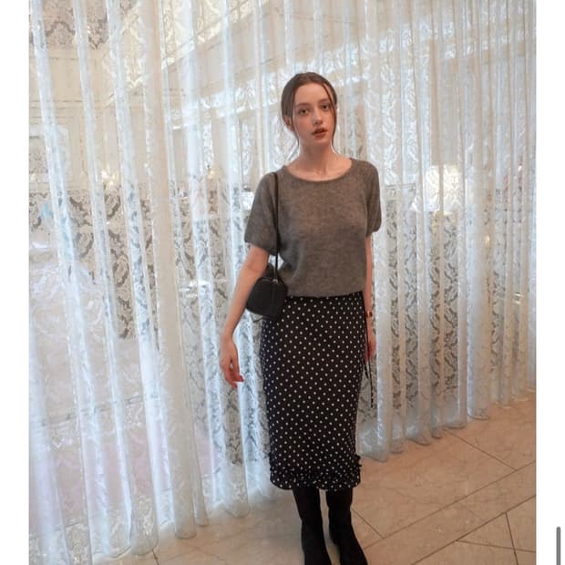 무드에디션 도트프릴스커트