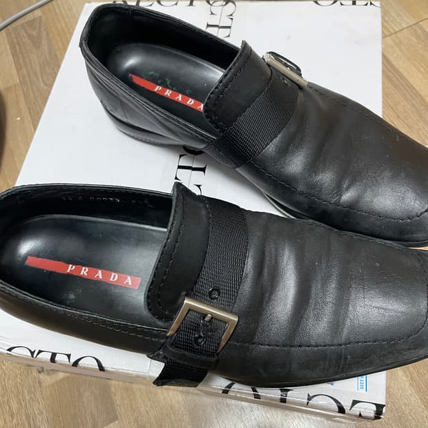 Prada sports buckle strap slipon loafer