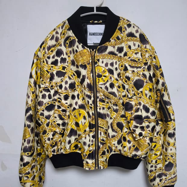 
H&M MOSCHINO 콜라보 레오파드 자켓 M
