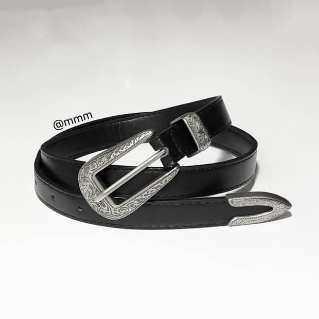 [Unisex] 엣지 에스닉 웨스턴 가죽 벨트