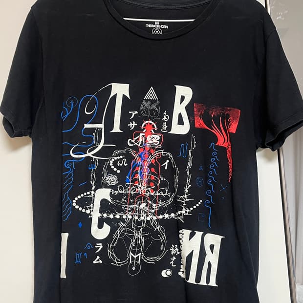 더백혼 빈티지 밴드 반팔티