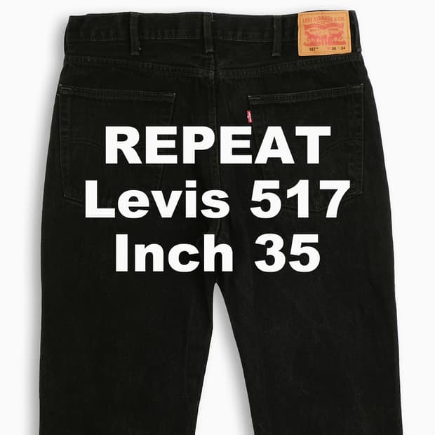 빈티지 리바이스 517 흑청 블랙진 35 인치 LV51736193