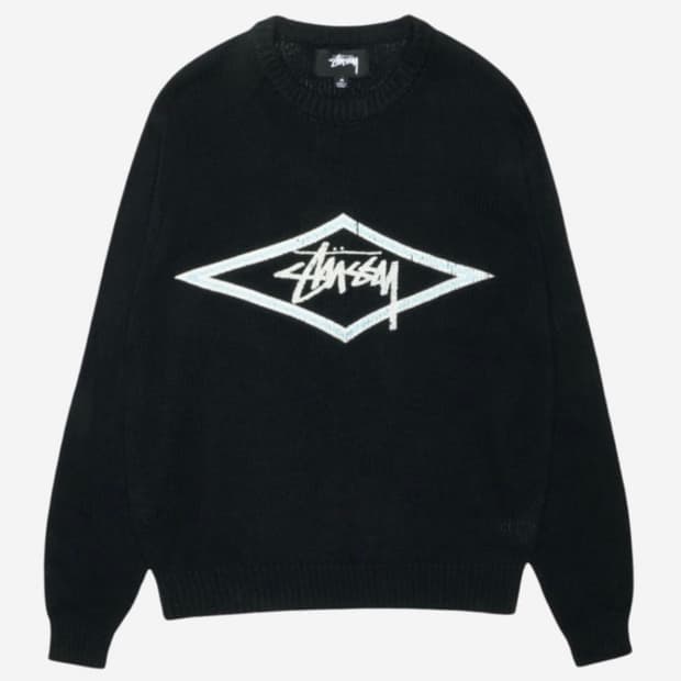 스투시 서프 팀 니트 블랙 m사이즈