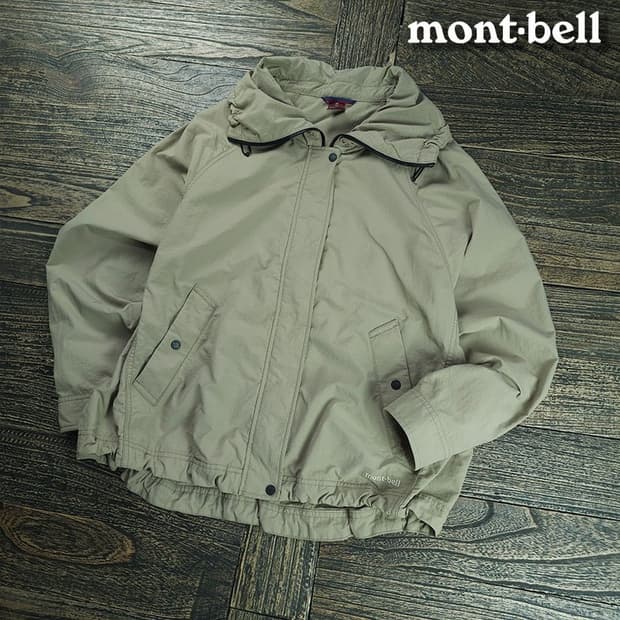 [몽벨[ 하이넥 나일론 바람막이 마운틴 자켓 카키 M21366