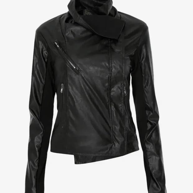 플레어업 Asymmetrical Biker Jacket 레더 가죽 자켓