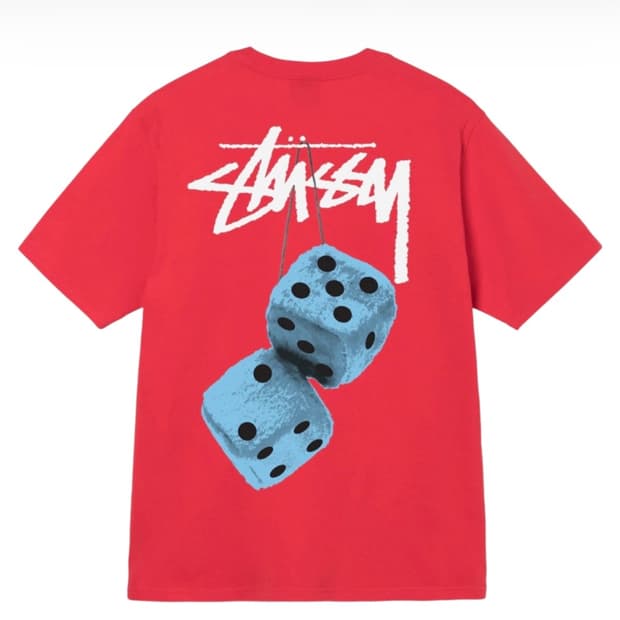Stussy Fuzzy Dice T-Shirt Red