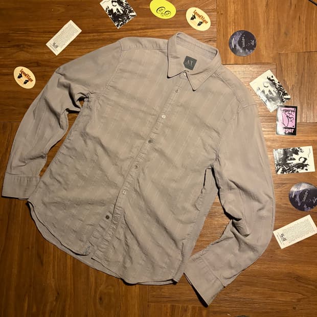 Armani exchange dobby stripe shirt
