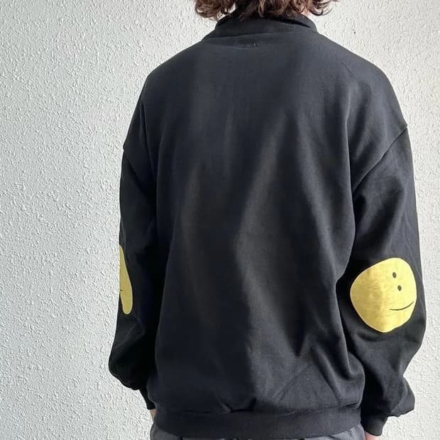 캐피탈 에코 플리스 크루넥 스웨트셔츠 스마일 패치 5size