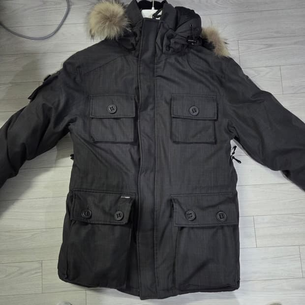 노비스 남성 베리 패딩 S 차콜 그레이(100~105)