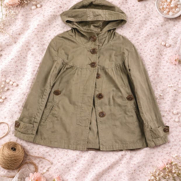 모리걸 야상 빈티지 봄 자켓 후드