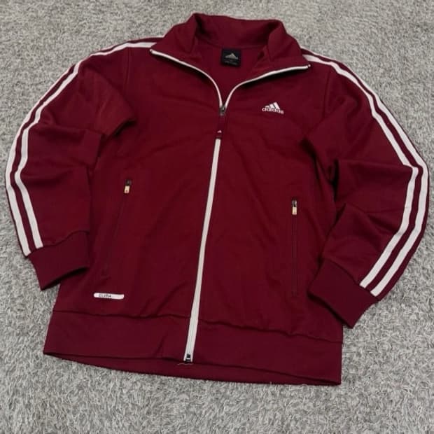 아디다스 버건디 트랙탑 져지집업 90/S