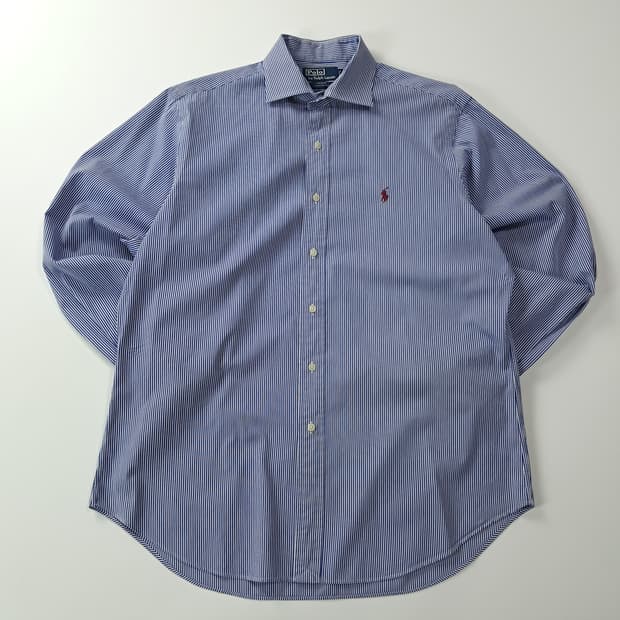 CK526 XL 폴로 90s 홍콩판 핀스트라이프 블루 셔츠 남방