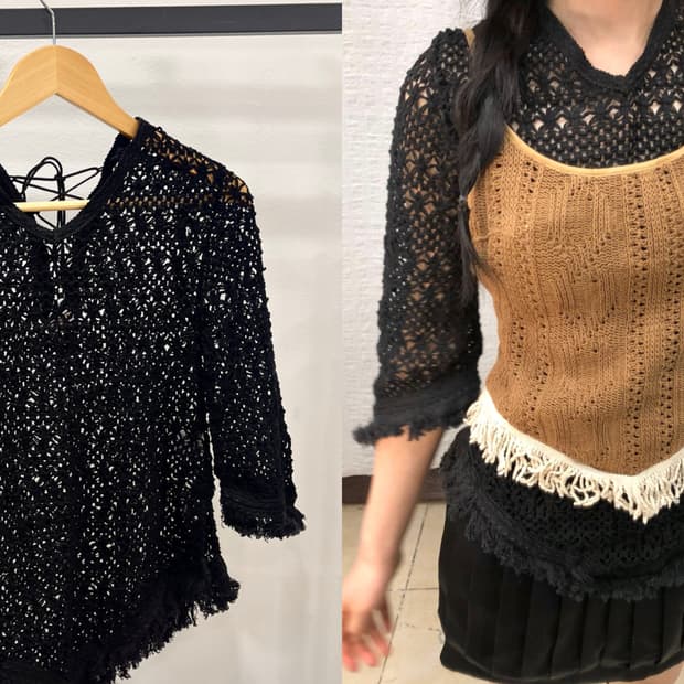 sheer boho lace knit