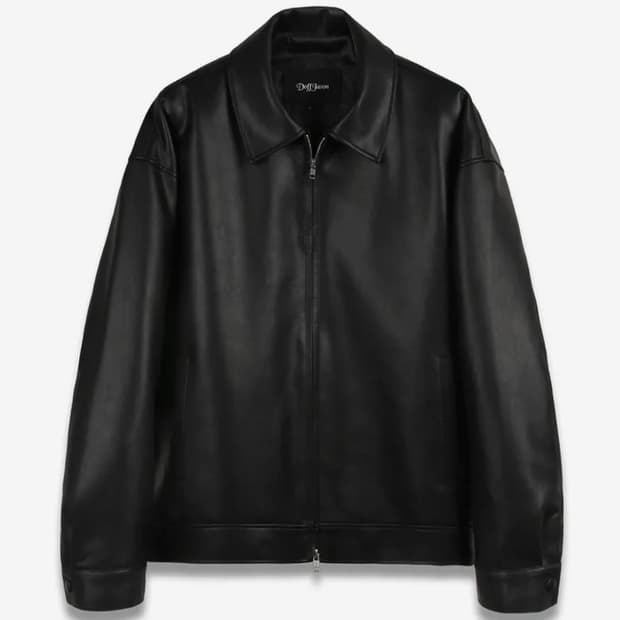 오버핏 비건레더 싱글 자켓