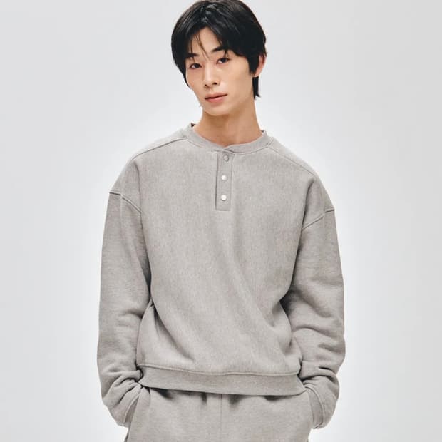 [새제품/L] 게인스보로 V910 스퀘어 헨리넥 맨투맨_클라우드