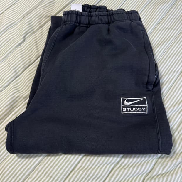 나이키 x 스투시 NRG 워시드 플리스 팬츠 블랙