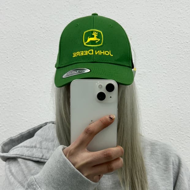 존디어 순록로고 그린 볼캡