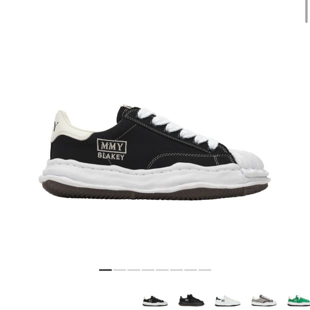 메종 미하라 야스히로 블레이키OG솔 캔버스 로우탑 스니커즈 EU41