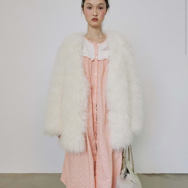 스컬프터 퍼 자켓 