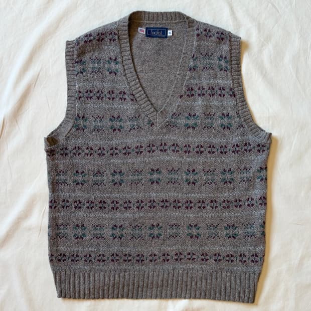 [107-110] 80s USA 페어아일 셰틀랜드 울 니트 베스트