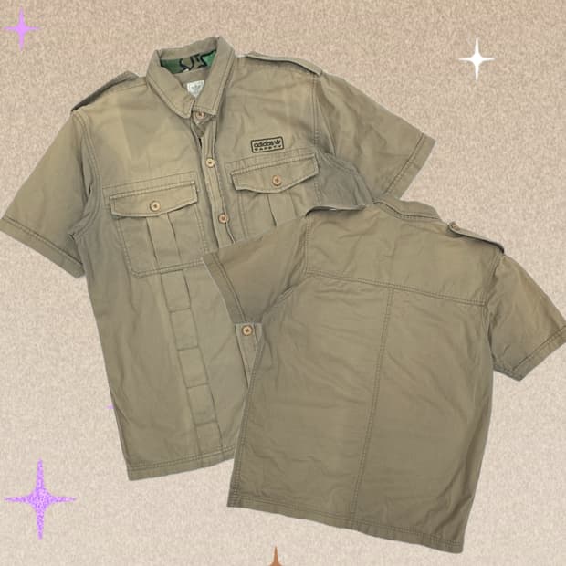🏝️재팬 오리지널 아디다스 사파리 셔츠🏝️ 아메카지  카모 밀리터리 