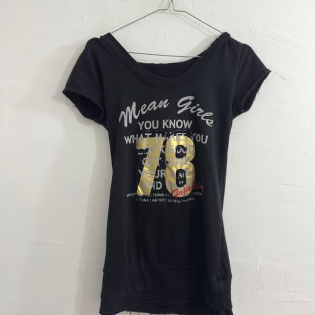 y2k printing hood slim top