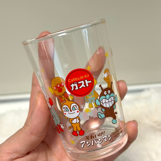 고전 호빵맨 가스토패밀리레스토랑 한정 유리컵