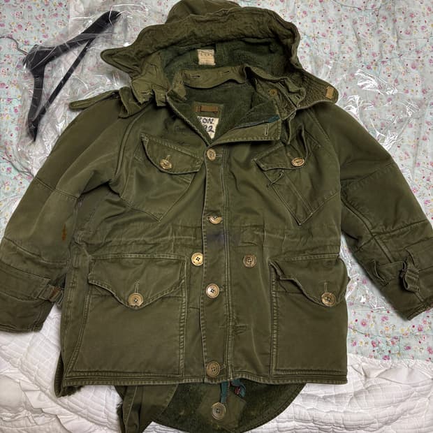 1953년 영국군 미들 파카, 내피포함 (105상당, 세탁완료)