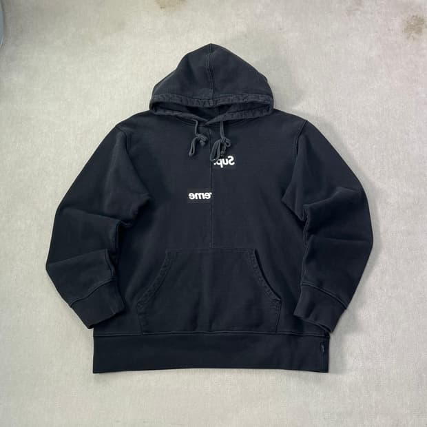 100 꼼데가르송 x 슈프림 스플릿 후드티