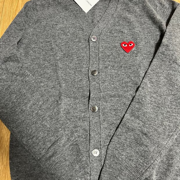 꼼데가르송 그레이 가디건 S