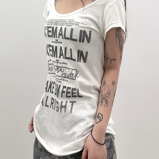 y2k Lettering Detail t-shirt