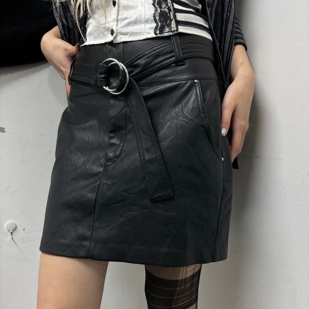 “Bershka”Chic Mood Leather Skirts
