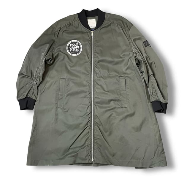 톰보이 패치 코튼 나일론 롱 야상 자켓