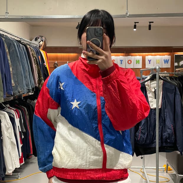 90s 올드스쿨 원더우먼 바람막이