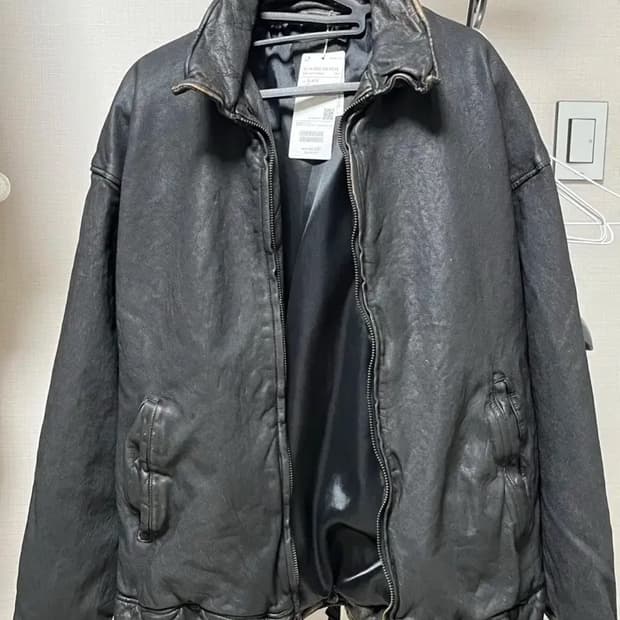빔즈 25fw레더가죽자켓xl
