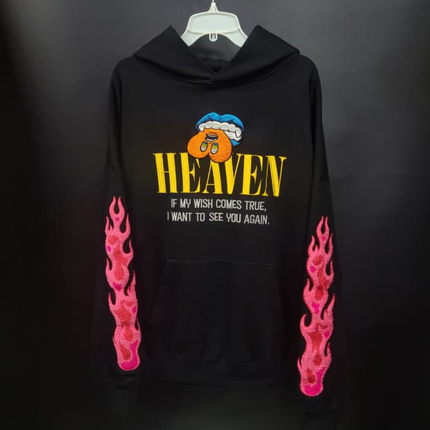 MAYO mbroidery Rip Heart Hoodie 오버핏 후드
