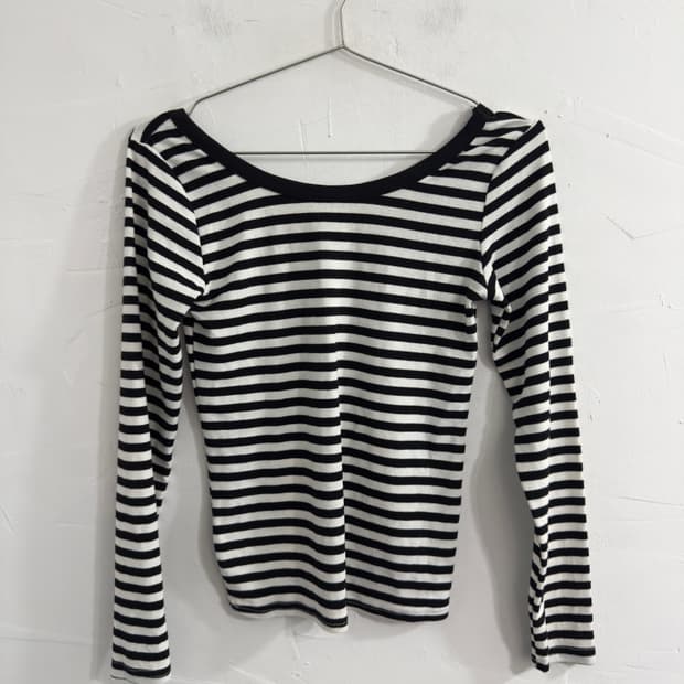 stripe slim top