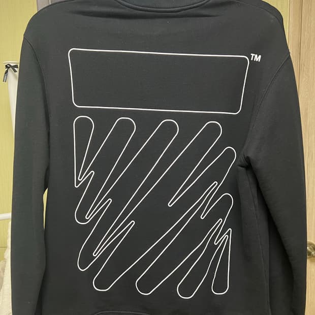 22f/w 오프화이트 웨이브 맨투맨