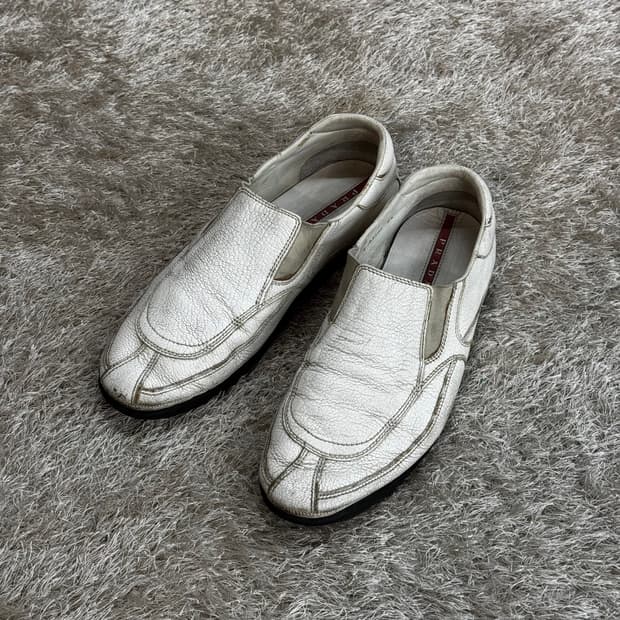 프라다 스포츠 로퍼 레더 화이트 (265-270)