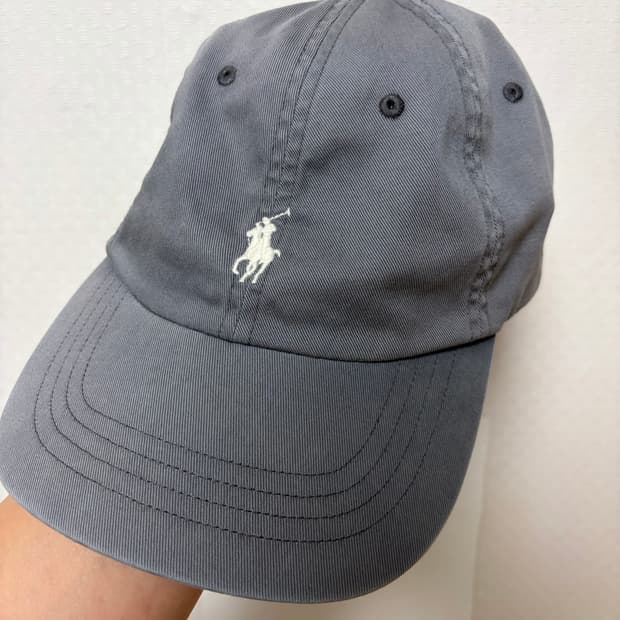 폴로 그레이 모자