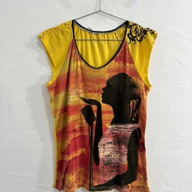 y2k printing top