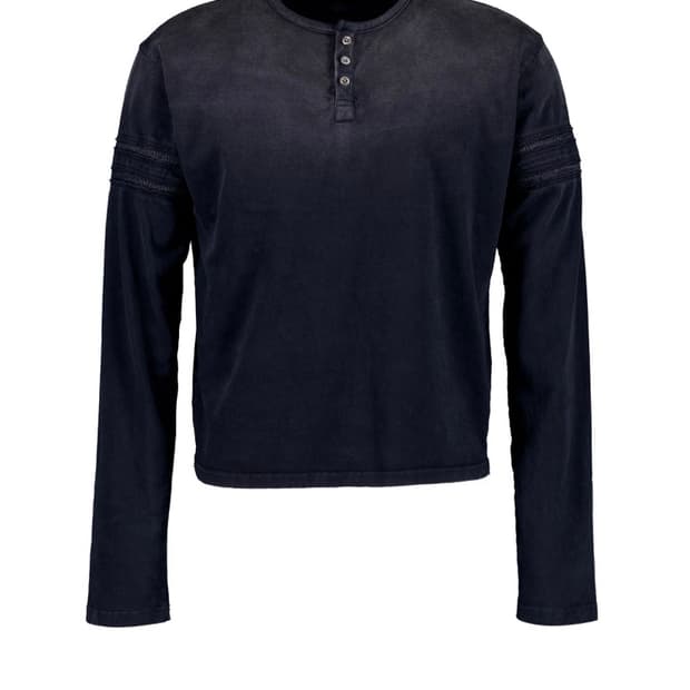 Double Henley Neck Long Sleeve