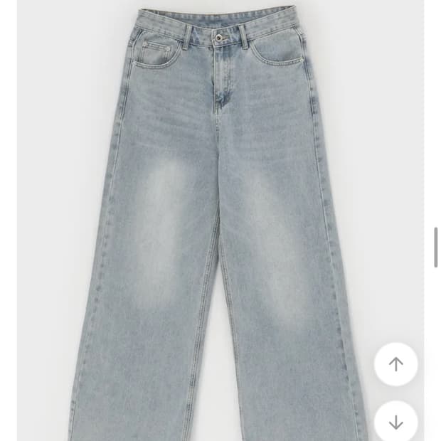 블랙업 (UNISEX) 커븐 워싱 와이드 데님팬츠 [light blue]