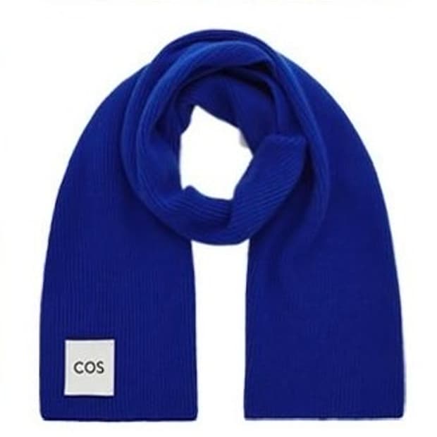 COS 울 캐시미어 블렌드 머플러 브라이트 블루