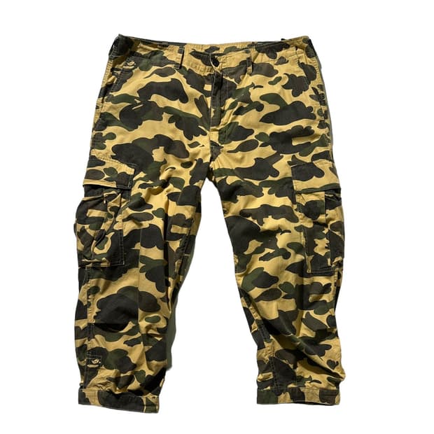 Bape 베이프 카모 7부 카고 팬츠