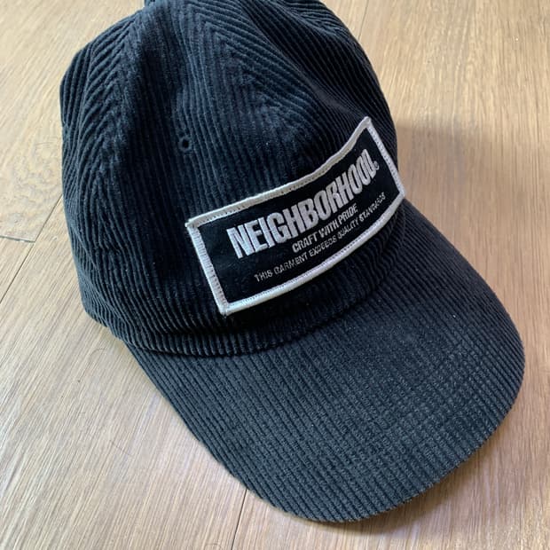 네이버후드 코듀로이 볼캡 모자 네이비 컬러