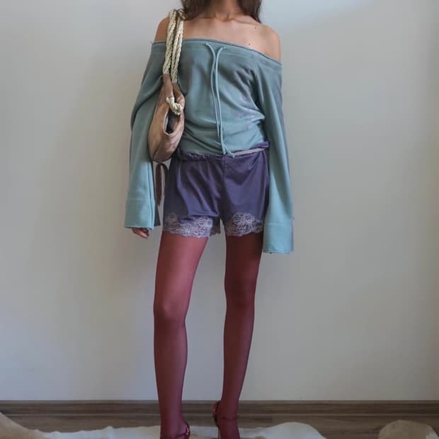 SCULPTOR 스컬프터 빈티지 프린팅 스트링 넥 롱슬리브 티셔츠 xs 