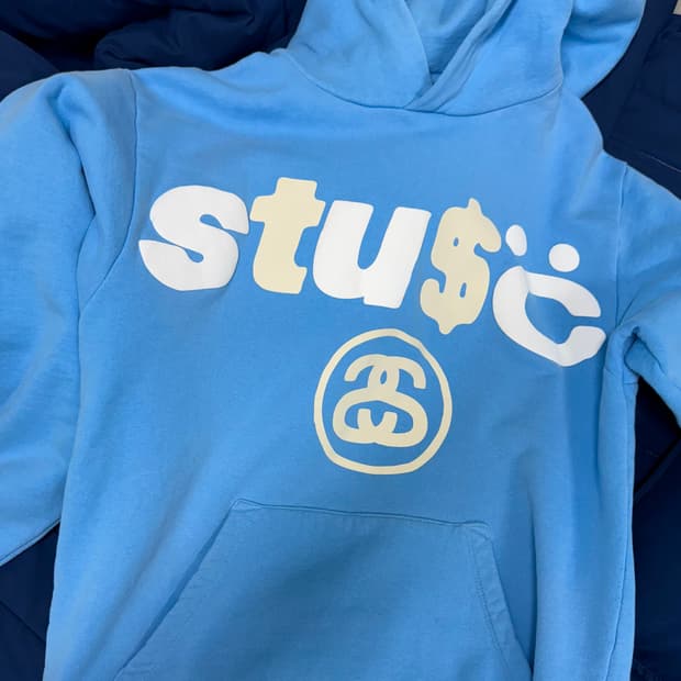 스투시xcpfm 8볼 후드티 s 