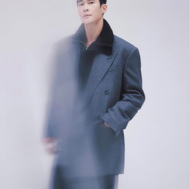 송지오 x 배정남 하이넥 니트 집업